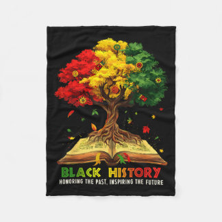 Black History Month Honoring Past Inspiring Future Fleece Deken
