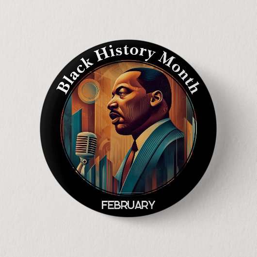 Black History Month I Have a Dream Pinback Button (Voorkant)