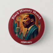 Black History Month I Have a Dream Pinback Button (Voorkant)