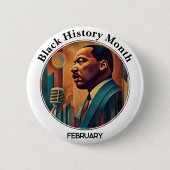 Black History Month I Have a Dream Pinback Button (Voorkant)