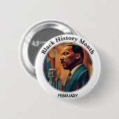 Black History Month I Have a Dream Pinback Button (Voorkant /achterkant)