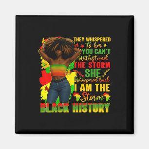 Black History Month Ik Ben De Storm Zwarte Afro Qu Magneet