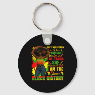 Black History Month Ik Ben De Storm Zwarte Afro Qu Sleutelhanger