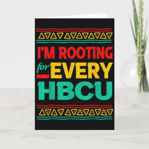 Black History Month Ik Steun Elke Hbcu T-Shirt Kaart
