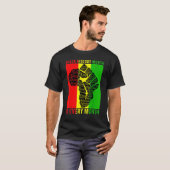 Black History Month Is Every Month Power Fist Afri T-shirt (Voorkant volledig)
