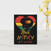 Black History Month Is My Valentine Zwarte Vrouwen Kaart (Gele Bloem)