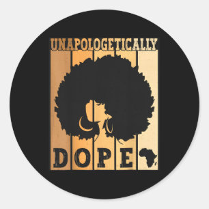 Black History Month is zonder enige verontschuldig Ronde Sticker