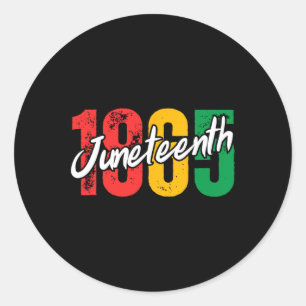 Black History Month Juneteenth 1865 Afrikaanse Man Ronde Sticker