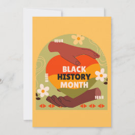 Black History Month Kaart - Blanco Binnen Uitnodig