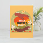Black History Month Kaart - Blanco Binnen Uitnodig (Staand voorkant)