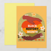 Black History Month Kaart - Blanco Binnen Uitnodig (Voorkant / Achterkant)