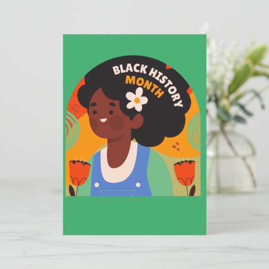 Black History Month Kaart - Blanco Binnenkant (Staand voorkant)