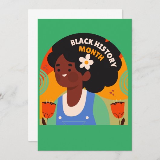 Black History Month Kaart - Blanco Binnenkant (Voorkant / Achterkant)