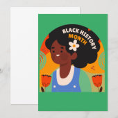 Black History Month Kaart- Blanco Binnenkant Kaart (Voorkant / Achterkant)