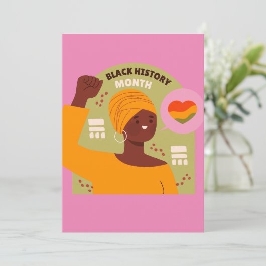Black History Month Kaart - Blanco Binnenkant Uitn (Staand voorkant)