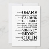 black history month legends icons kaart (Voorkant)