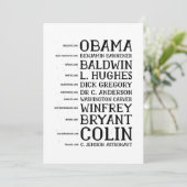 black history month legends icons kaart (Staand voorkant)