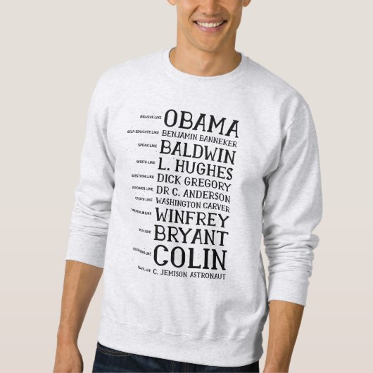 black history month legends icons trui (Voorkant)