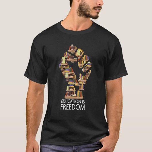 Black History Month Library Book Hand African Amer T-shirt (Voorkant)