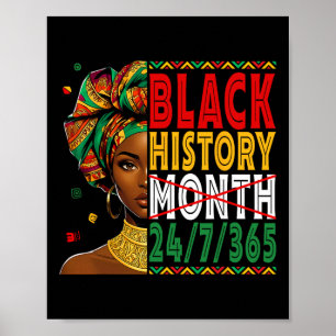 Black History Month Live het Leer het Maak het 365 Poster