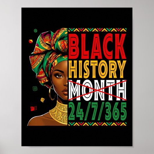 Black History Month Live het Leer het Maak het 365 Poster (Voorkant)