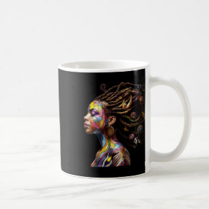 Black History Month Loc'd Hair Art Black Queen Afr Koffiemok