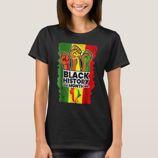 Black History Month Melanin Afro African Pride Men T-shirt (Voorkant)