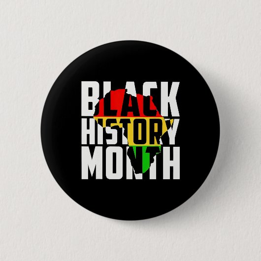 Black History Month Melanin Pride Afrikaans Ronde Button 5,7 Cm (Voorkant)