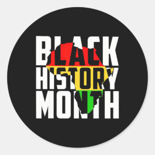 Black History Month Melanin Pride Afrikaans Ronde Sticker