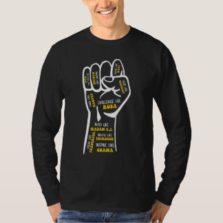 Black History Month Melanin Queen African Rise Fis T-shirt