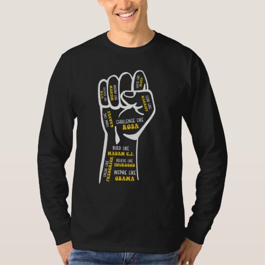 Black History Month Melanin Queen African Rise Fis T-shirt (Voorkant)