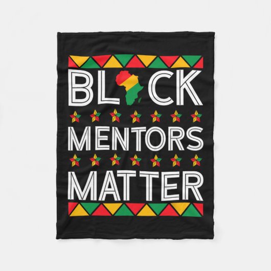 Black History Month Mentoren Probleem Afro-Amerika Fleece Deken (Voorkant)
