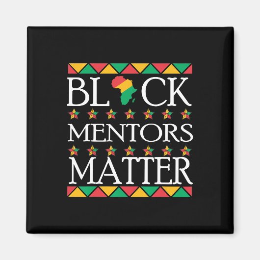 Black History Month Mentoren Probleem Afro-Amerika Magneet (Voorkant)