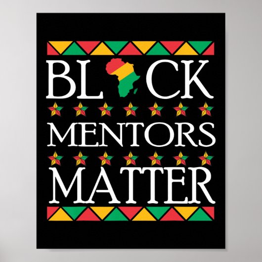 Black History Month Mentoren Probleem Afro-Amerika Poster (Voorkant)