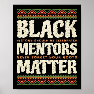 Black History Month Mentoren Probleem Afro-Amerika Poster