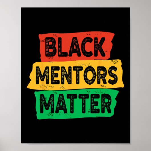 Black History Month Mentoren Probleem Afro-Amerika Poster (Voorkant)
