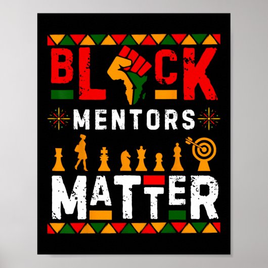 Black History Month Mentoren Probleem Afro-Amerika Poster (Voorkant)