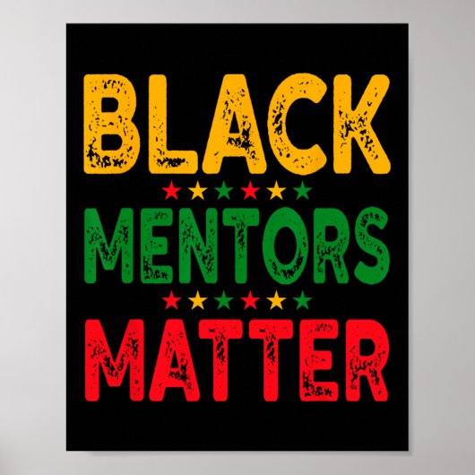 Black History Month Mentoren Probleem Afro-Amerika Poster (Voorkant)