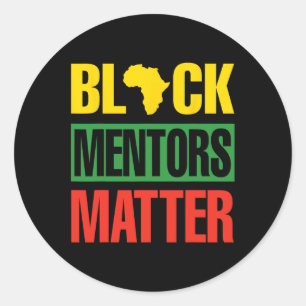 Black History Month Mentoren Probleem Afro-Amerika Ronde Sticker