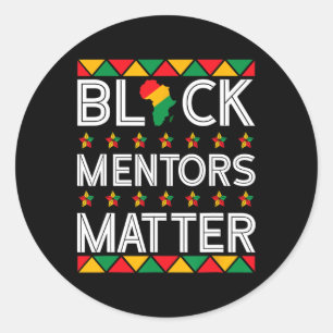 Black History Month Mentoren Probleem Afro-Amerika Ronde Sticker