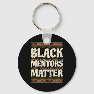 Black History Month Mentoren Probleem Afro-Amerika Sleutelhanger