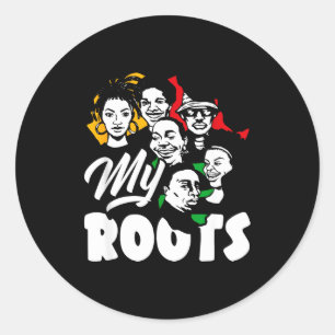 Black History Month Mijn Wortels Afro-Amerikaans  Ronde Sticker