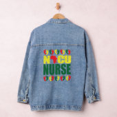 Black History Month Nicu Nurse African American Nu Denim Jacket (Hangar)