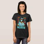 Black History Month Nurse Afro Girl Womens Day Gra T-shirt (Voorkant volledig)