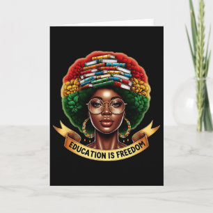 Black History Month Onderwijs Is Vrijheid Geletter Kaart