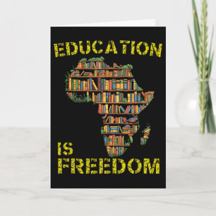 Black History Month Onderwijs Is Vrijheid Zwarte T Kaart