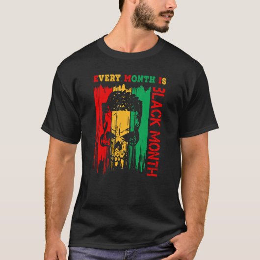 Black History Month outfit Every Month is Black Mo T-shirt (Voorkant)