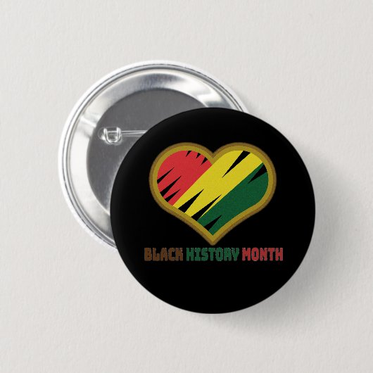 Black History Month Pan-African Pride Button (Voorkant /achterkant)