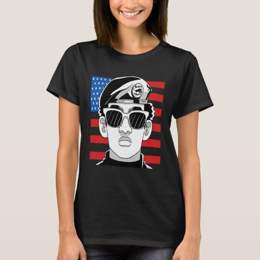 Black History Month Panther Party American Flag 19 T-shirt (Voorkant)