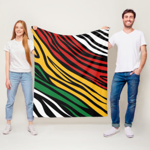 Black History Month-patroon Fleece Deken
